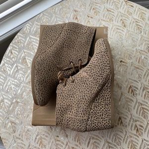 Toms Desert Wedge Booties - Cheetah